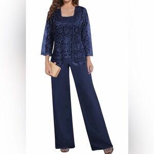 Elegant Navy Blue Women's Jumpsuit